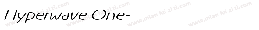 Hyperwave One字体转换